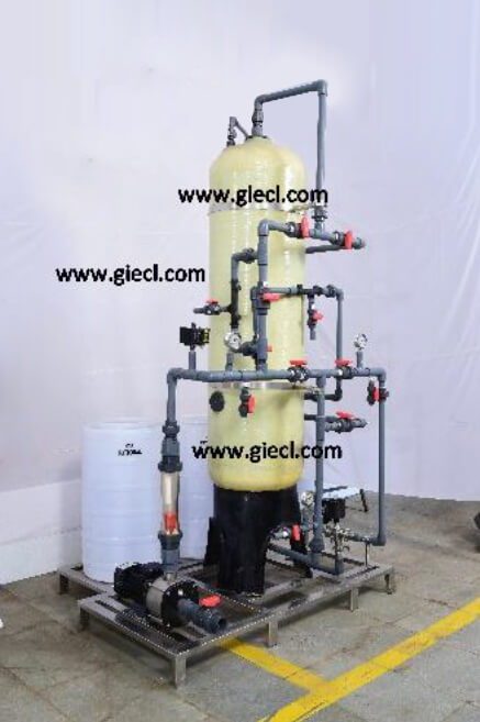Mix Bed Unit in FRP for High Flow Rate with PVC Piping and Fitting